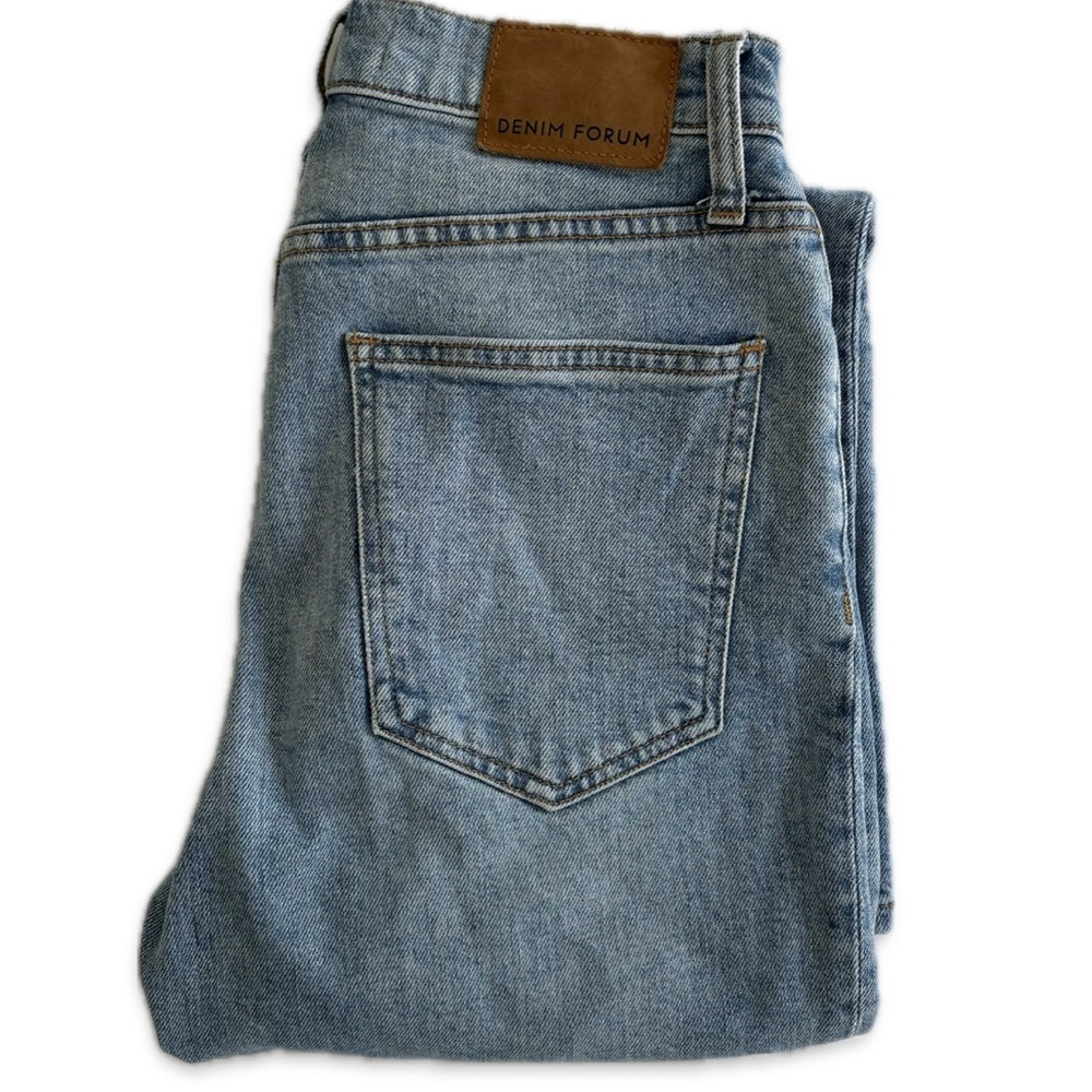Aritzia Denim Forum Arlo Classic Blue Straight Leg Jeans